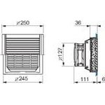 ФИЛЬТРУЮЩИЙ ВЕНТИЛЯТОР IP54 526M3/Ч 230В ЦВЕТ RAL7035