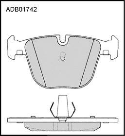 ADB01742, Колодки тормозные дисковые | зад |