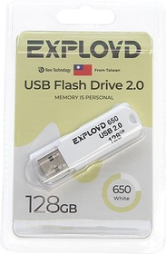 Фото 1/2 EX-128GB-650-White, Карта памяти USB 128GB EXPLOYD