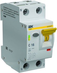 KA-DP11-1-016-C, KARAT Устройство защиты от дугового пробоя c автоматическим выключателем 1P+N C 16A IEK