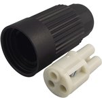 THB.384.B1A, CIRCULAR CONNECTOR, RCPT, 3 WAY, CABLE