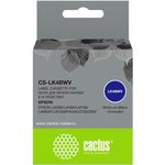 Картридж ленточный Cactus CS-LK4BWV черный для Epson LW300/LW400/LW700/LW600P/ ...