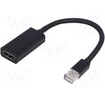 50432, Кабель, DisplayPort 1.1, гнездо HDMI, вилка mini DisplayPort