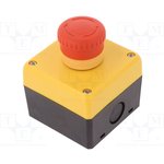 FB1W-YW1B-V4E02R, Пульт управления, YW, Кол-во кноп: 1, гриб, IP65, пластик, NC x2