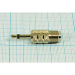 Adapter plug 3.5 mono socket F, contacts 2C[Ni], metal