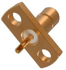 131-3701-621, Conn SMB 0Hz to 4GHz 50Ohm Solder Cup ST Flange Mount RCP Gold