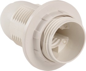 EPP21-02-01-K01, Ппл14-02-К12 Патрон пластик с кольцом, Е14, белый (50 шт), стикер на изделии, IEK