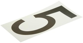 ХБЛ "5", Наклейка-знак виниловая на дублирующие номера "5" 33х17см AUTOSTICKERS