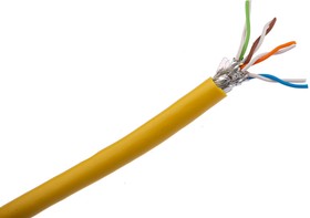 Фото 1/3 09456000502, Harting Cat6 Ethernet Cable, S/FTP, Yellow PVC Sheath, 100m