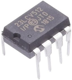 Фото 1/5 23LCV512-I/P, SRAM 512K 2.5V SPI SERIAL SRAM Vbat