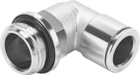 NPQM-L-G12-Q10-P10, Elbow Threaded Adaptor, G 1/2 Male to Push In 10 mm, Threaded-to-Tube Connection Style, 558718