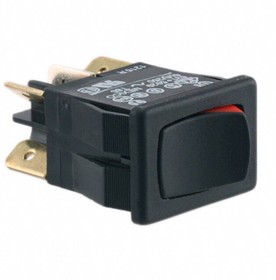 62115929-0-0-V, Switch Rocker ON None ON DPDT Quick Connect Curved Rocker 8A 250VAC 250VDC 100000Cycles Bulk
