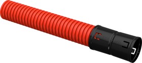 CTG12-050-K04-050-R, Труба гофрированная двустенная 50мм с протяжкой с муфтой красная (50м)