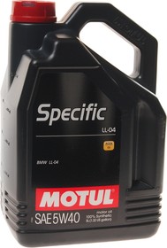 101274, Масло моторное SPECIFIC BMW LL-04 5W40 синт.5л MOTUL | купить в ...