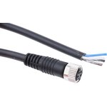 Sensor actuator cable, M8-cable socket, straight to open end, 4 pole, 2 m, PVC ...