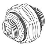 1300580059, RJ-Lnxx Series Female RJ45 Connector, Panel Mount