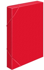 Фото 1/4 Папка-короб на резинке Бюрократ -BA40/07RED пластик 0.7мм корешок 40мм A4 красный