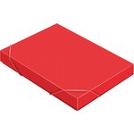 Папка-короб на резинке Бюрократ -BA40/07RED пластик 0.7мм корешок 40мм A4 красный