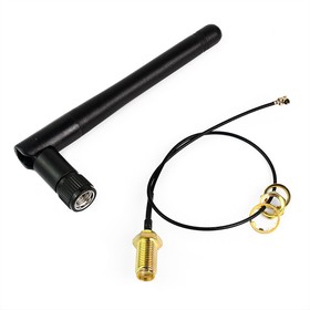 Антенна WiFi 2.4ГГц 3дБи SMA-M с углом наклона 0-45°-90°