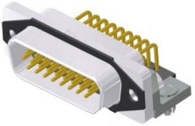15-007653, D-Sub High Density Connectors 26 POS MALE HD SLIM CON D SUB RIGHT ANGLE TYPE PC TAIL UNC4-40 THD INSERT R/A BRACKET WITH PCB CLIP