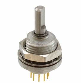 77SP36-01-1-10N-F, Rotary Switches Shaft/Panel Sealed, Single Pole Rotary Switch with PC Terminals