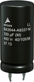 B43647C5477M050, Электролитический конденсатор, 470 мкФ, 450 В, ± 20%, Snap-In, 2000 часов при 105°C