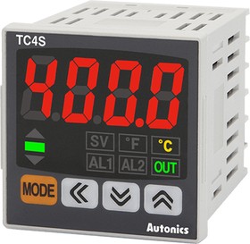 Фото 1/3 TC4S-24R температурный контроллер с ПИД-регулятором, Ш48хВ48 4 разряда, 1 вых. реле + 1 SSR (выход на твердотельное реле)
