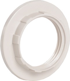 Фото 1/3 EKP20-01-02-K01, Кольцо абажурное для патрона Е14 пластик белый индивидуальный пакет