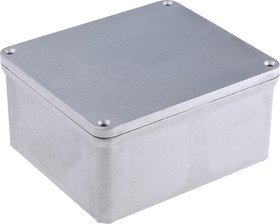 Фото 1/2 Silver Die Cast Aluminium Enclosure, IP65, Silver Lid, 96 x 160 x 185mm