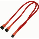 Разветвитель 3-pin - 2x 3-pin, Nanoxia NX3PY30R Red