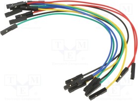 WJW012, Connection cable; L: 150mm; female-female; PIN: 1; mix colours