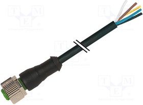 7000-19041-7050300, Соединительный кабель, M12, PIN 12, прямой, 3м, вилка, 30ВAC, 1,5А