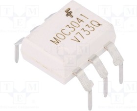 MOC3041TVM, Оптотиристор, 4,17кВ, с системой переключения в нуле, DIP6, ON Semiconductor | купить в розницу и оптом