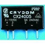 CXE240D5R, Solid State Relay - 15-32 VDC Control - 5 A Max Load - 12-280 VAC ...