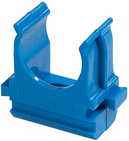 Фото 1/5 Крепёж-клипса для труб АБС-пластик синяя д16 100 шт. PR13.0057