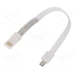 AK-AD-34, Кабель, USB 2.0, вилка USB A, вилка micro USB B, никелированные