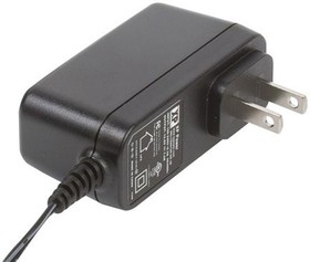 Фото 1/2 VEL18US120-US-JA, 18W Plug In Supply 12V dc, 1.5A, Level VI Efficiency, 1 Output Switched Mode Supply, Type A