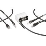 1-2159684-0, Black Cat5e Cable 10m Male RJ.5/Male RJ45