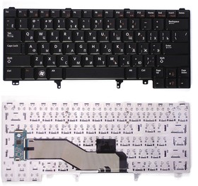 Клавиатура для ноутбука Dell Latitude E6320 E6420 E5420 черная без указателя