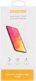 Фото 1/5 Защитное стекло для экрана Digma для Apple iPhone 12 mini прозрачная 1шт. (DGG1AP12MA)