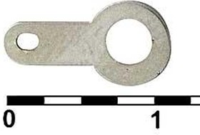 Клемма типа "лепесток", диаметр крепления 3.2мм, латунь луженая; Q-1613 W клемма"лепесток" d3,2x12,0\\ лат луж\