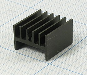 Охладитель (радиатор охлаждения) 25x 23x 16, тип H01, аллюминий, BLA020-25, черный