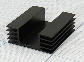 Охладитель (радиатор охлаждения) 50x 49x 18, тип J08, аллюминий, HS304-50, черный
