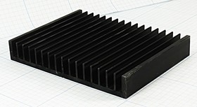 Охладитель (радиатор охлаждения) 132x100x 20, тип F37, аллюминий, BLA277-100, черный