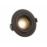Denkirs DK2120-BK Встраиваемый светильник, IP 20, 50 Вт, GU10, черный, алюминий
