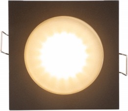 Фото 1/5 Denkirs DK3015-BK Встраиваемый светильник влагозащ., IP 44, 50 Вт, GU10, черный, алюминий