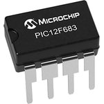 PIC12F683-I/P, Микроконтроллер 8-Бит, PIC, 20МГц, 3.5КБ (2Кx14) Flash, 6 I/O [DIP-8]