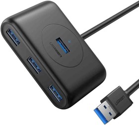 Фото 1/10 Разветвитель USB UGREEN 4 х USB 3.0, 1 м, цвет черный (20291)