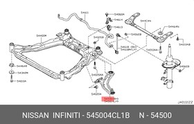 Рычаг передний нижний R NISSAN Teana (J32) 08-14 54500-4CL1B