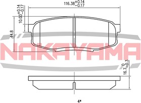HP8501NY, Колодки тормозные дисковые задние Toyota Landcruis